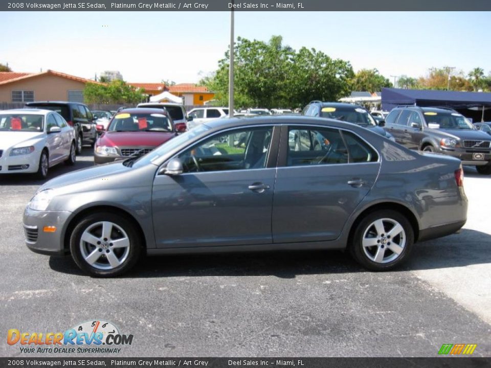 2008 Volkswagen Jetta SE Sedan Platinum Grey Metallic / Art Grey Photo #6