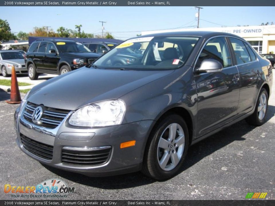 2008 Volkswagen Jetta SE Sedan Platinum Grey Metallic / Art Grey Photo #7