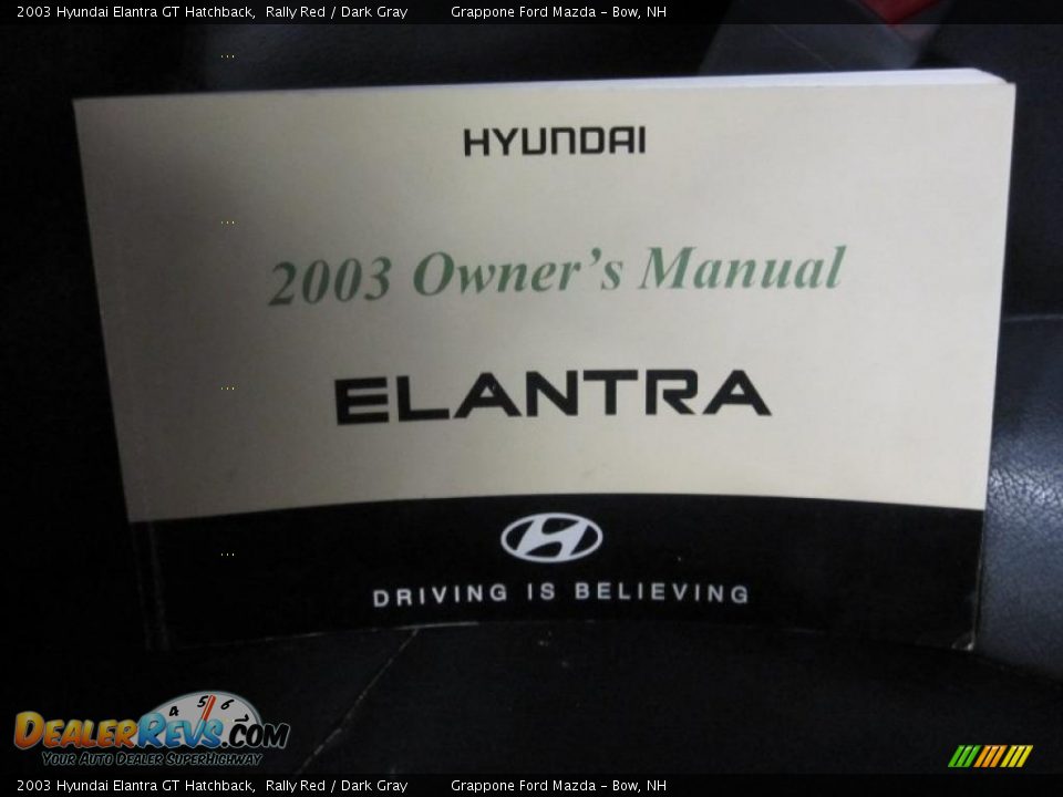 2003 Hyundai Elantra GT Hatchback Rally Red / Dark Gray Photo #9