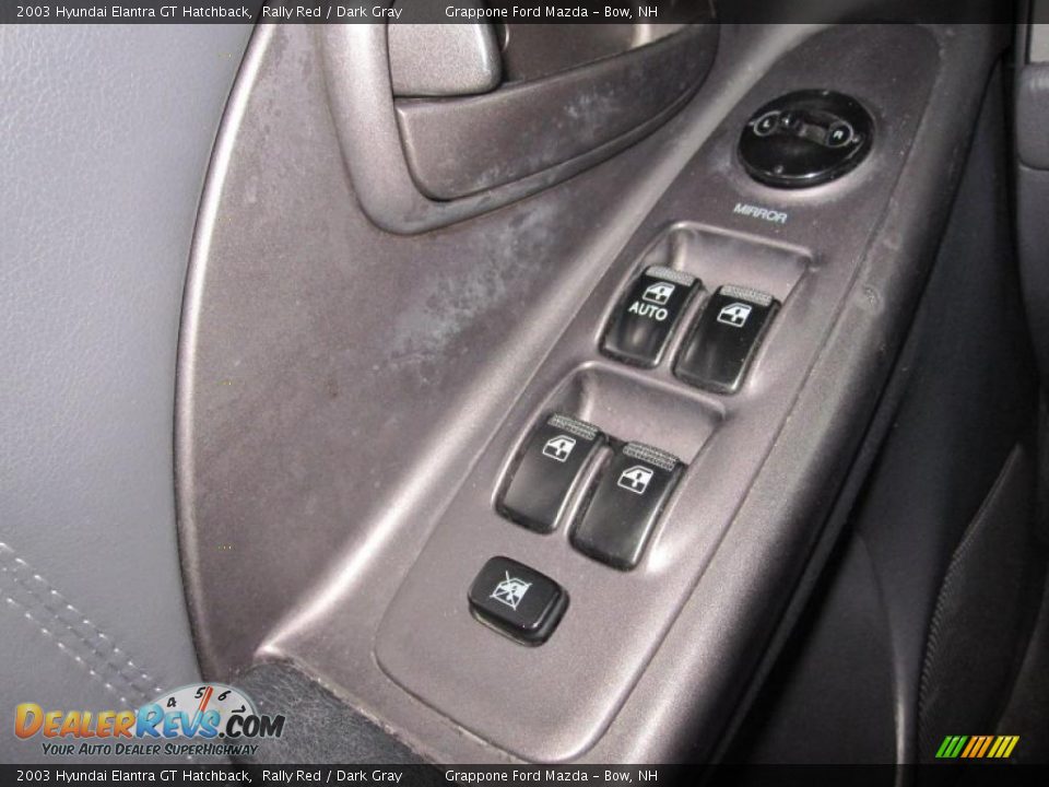 2003 Hyundai Elantra GT Hatchback Rally Red / Dark Gray Photo #10