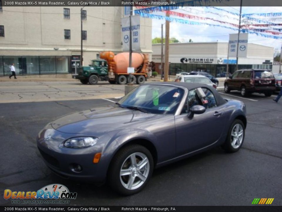 2008 Mazda MX-5 Miata Roadster Galaxy Gray Mica / Black Photo #1