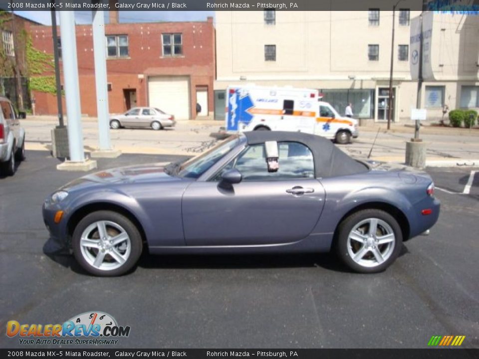 2008 Mazda MX-5 Miata Roadster Galaxy Gray Mica / Black Photo #2