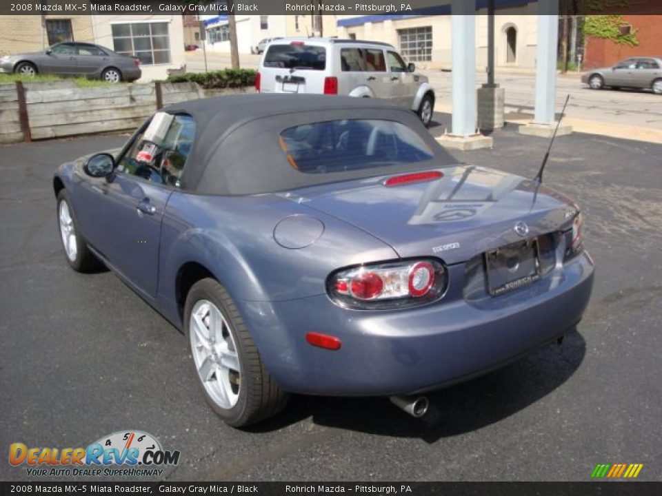 2008 Mazda MX-5 Miata Roadster Galaxy Gray Mica / Black Photo #3