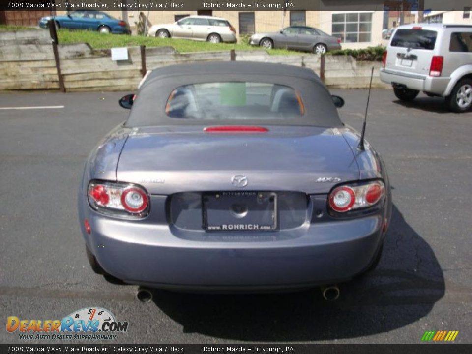 2008 Mazda MX-5 Miata Roadster Galaxy Gray Mica / Black Photo #4