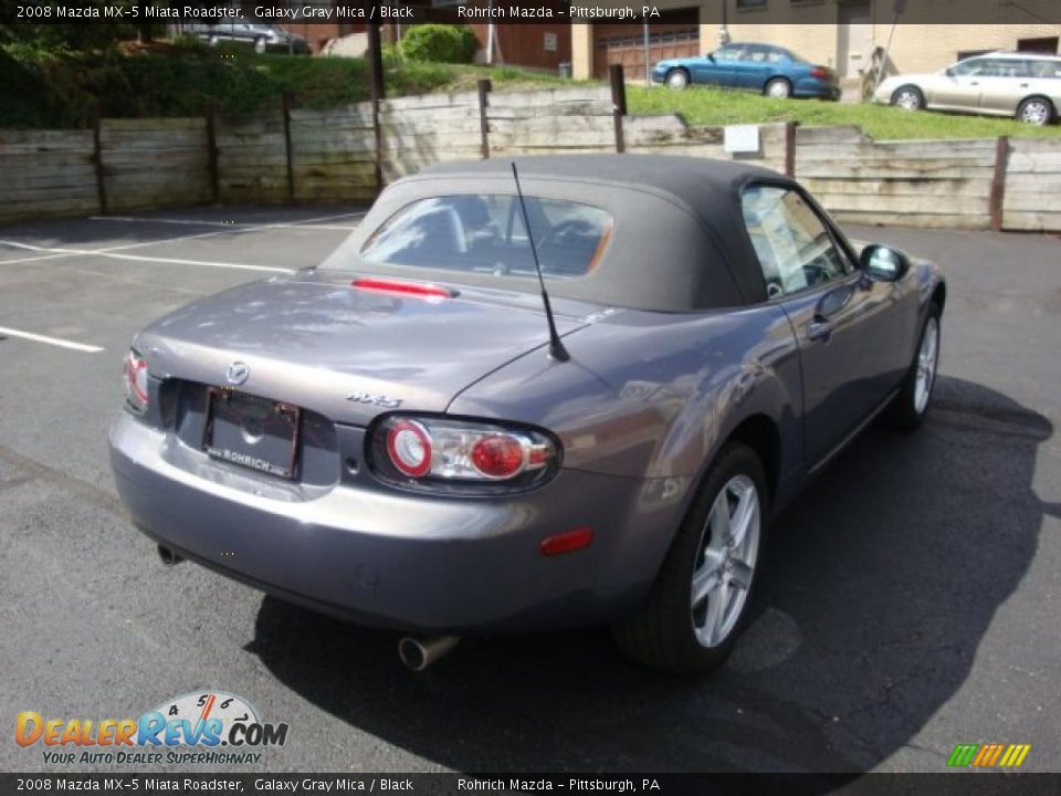 2008 Mazda MX-5 Miata Roadster Galaxy Gray Mica / Black Photo #5