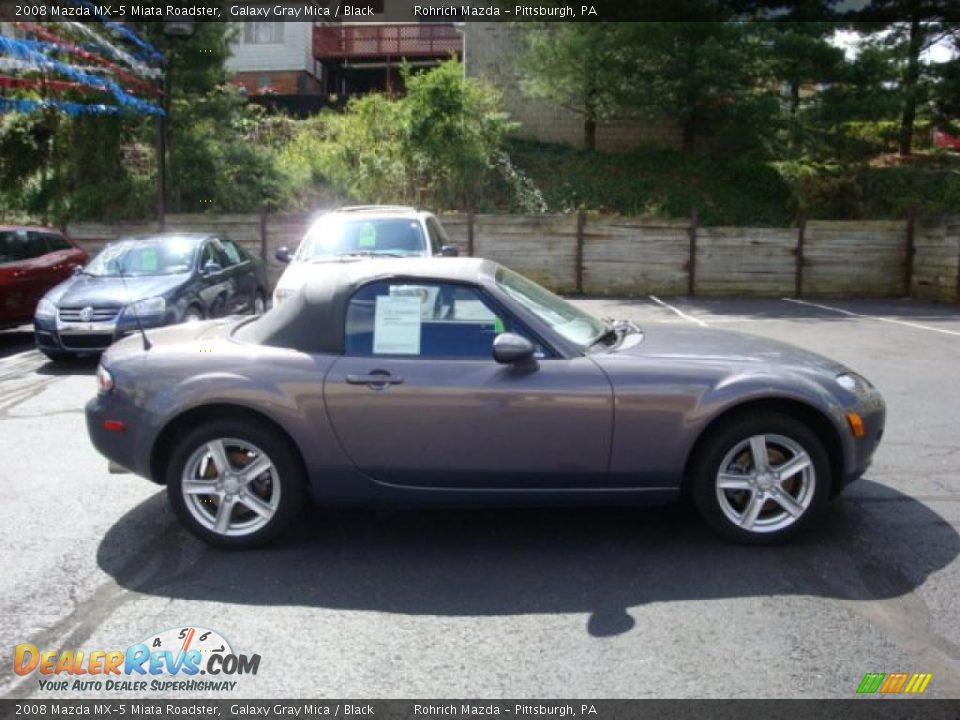 2008 Mazda MX-5 Miata Roadster Galaxy Gray Mica / Black Photo #6