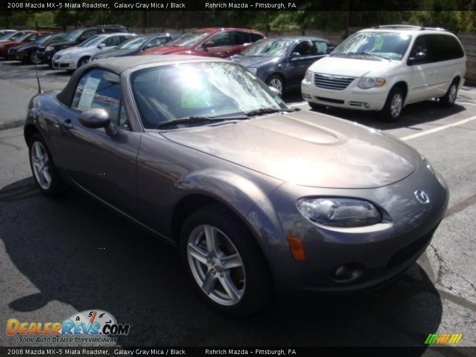 2008 Mazda MX-5 Miata Roadster Galaxy Gray Mica / Black Photo #10