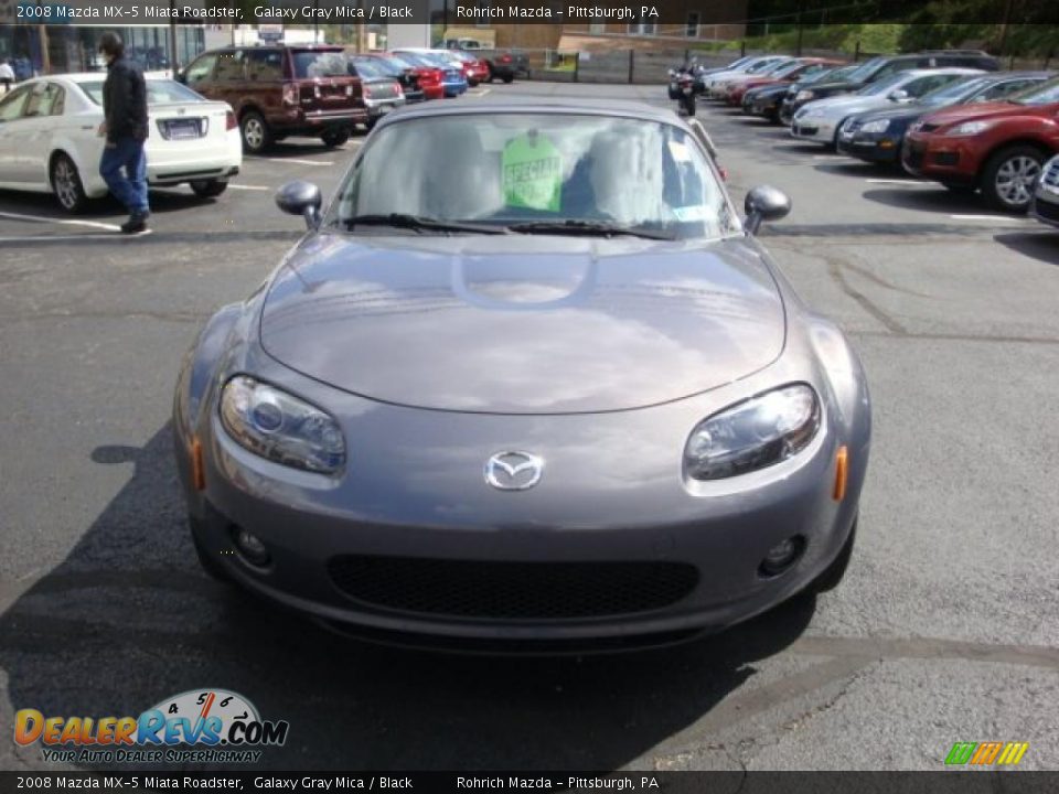 2008 Mazda MX-5 Miata Roadster Galaxy Gray Mica / Black Photo #11