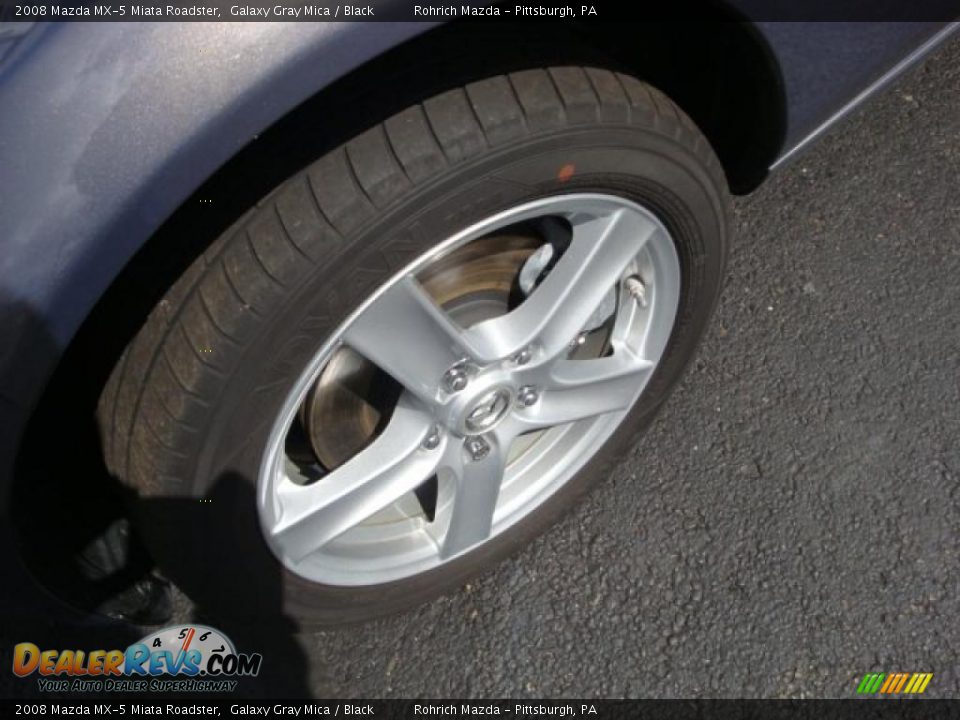2008 Mazda MX-5 Miata Roadster Galaxy Gray Mica / Black Photo #12