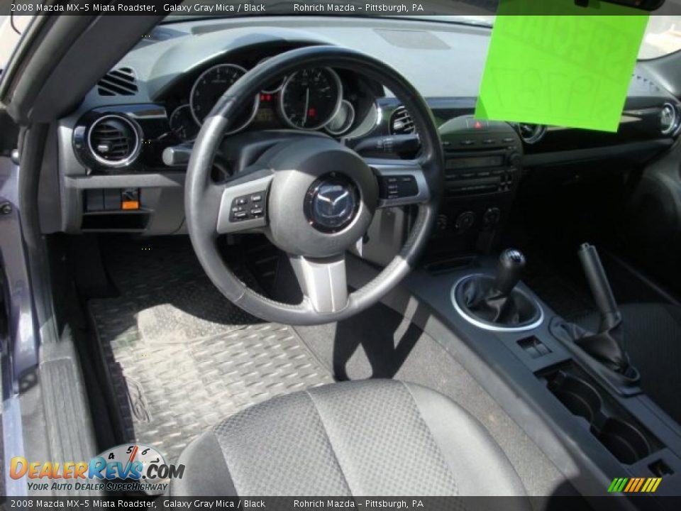 2008 Mazda MX-5 Miata Roadster Galaxy Gray Mica / Black Photo #13
