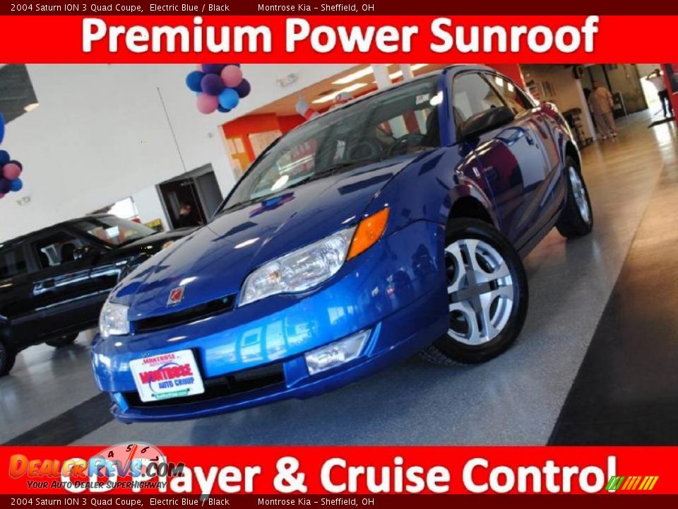 2004 Saturn ION 3 Quad Coupe Electric Blue / Black Photo #1
