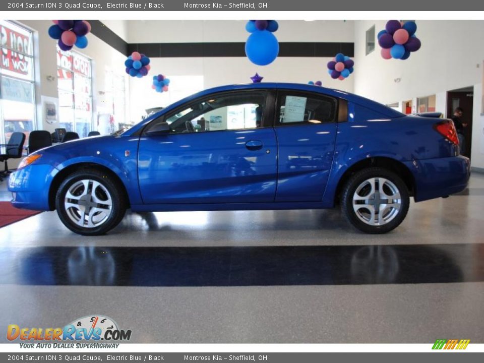 2004 Saturn ION 3 Quad Coupe Electric Blue / Black Photo #4