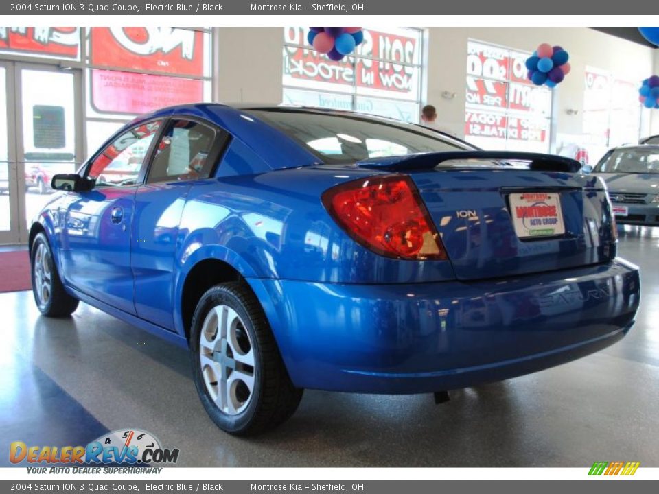 2004 Saturn ION 3 Quad Coupe Electric Blue / Black Photo #5