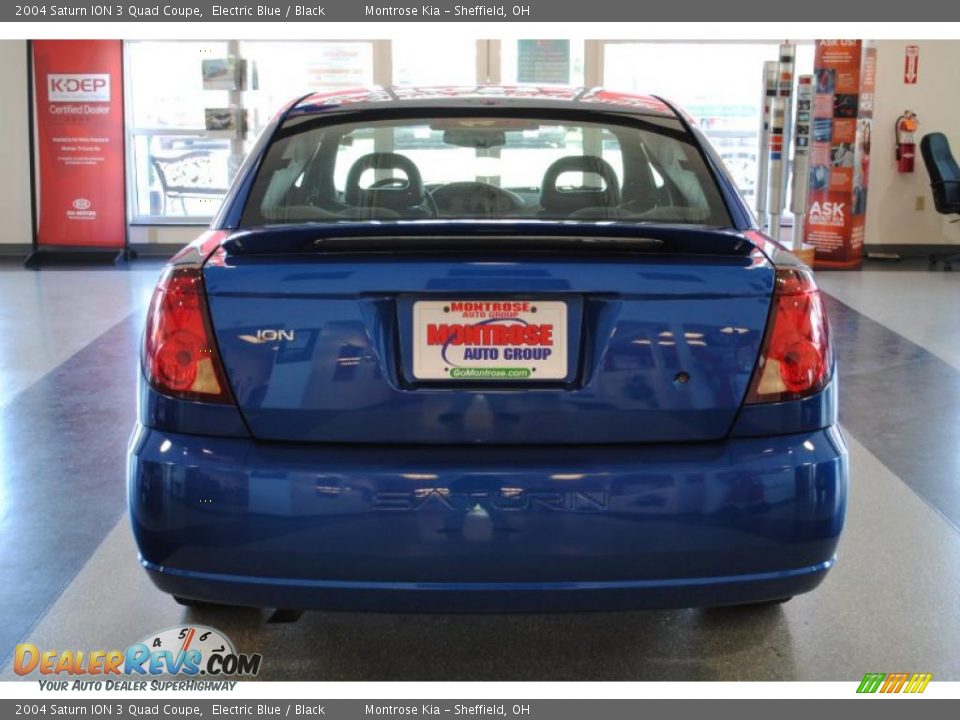 2004 Saturn ION 3 Quad Coupe Electric Blue / Black Photo #6