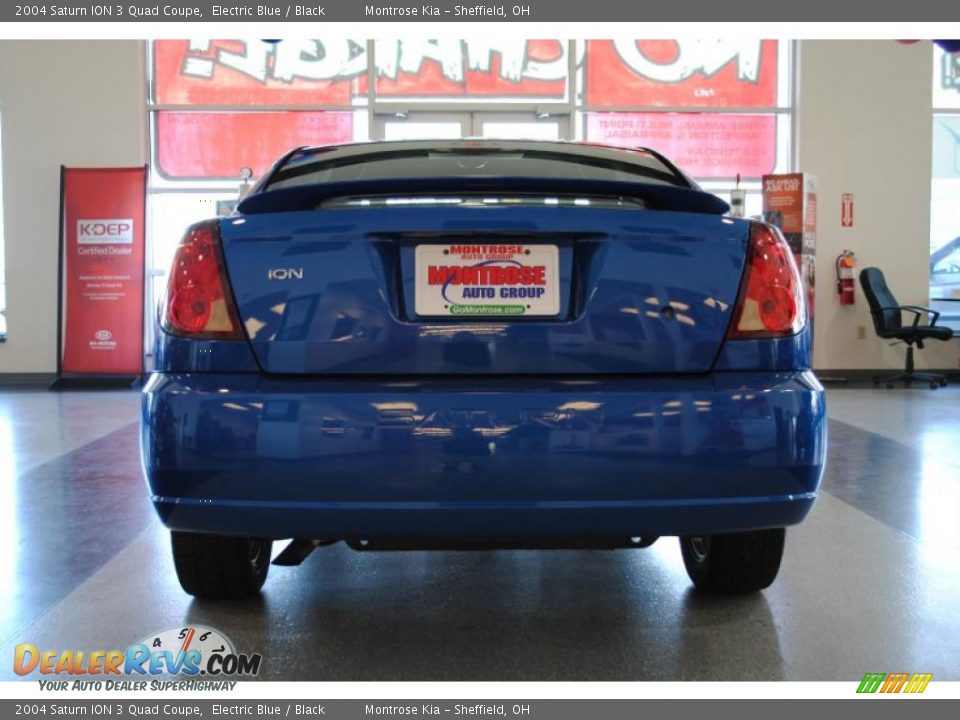 2004 Saturn ION 3 Quad Coupe Electric Blue / Black Photo #7