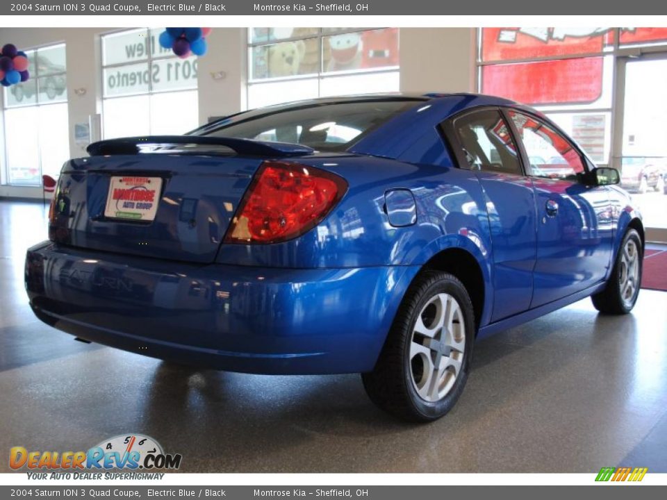 2004 Saturn ION 3 Quad Coupe Electric Blue / Black Photo #8