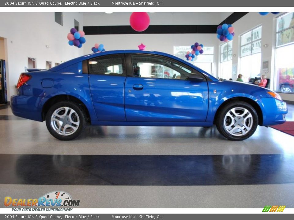 2004 Saturn ION 3 Quad Coupe Electric Blue / Black Photo #9