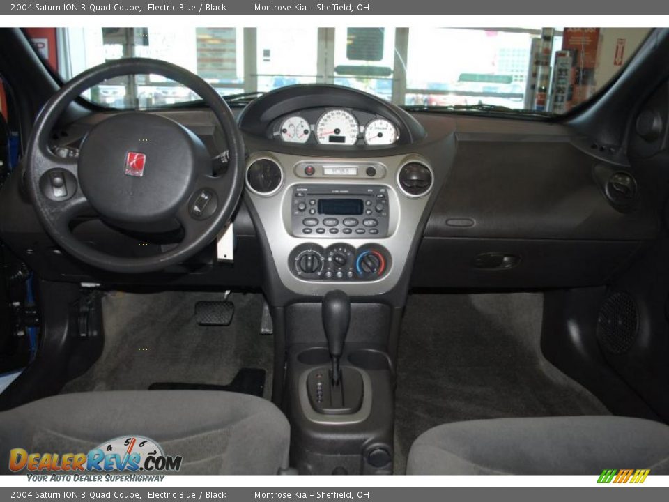 2004 Saturn ION 3 Quad Coupe Electric Blue / Black Photo #13