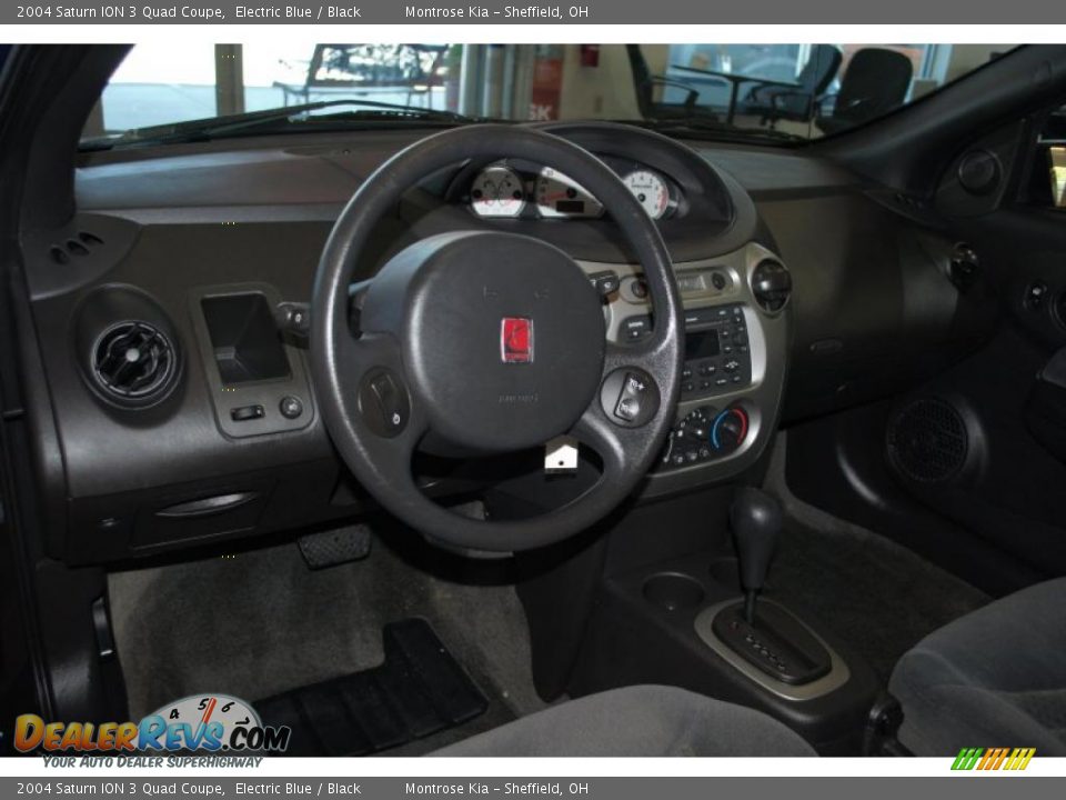 2004 Saturn ION 3 Quad Coupe Electric Blue / Black Photo #14