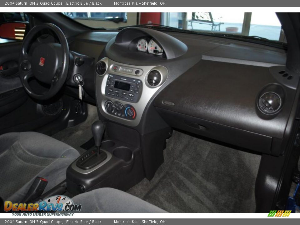 2004 Saturn ION 3 Quad Coupe Electric Blue / Black Photo #15