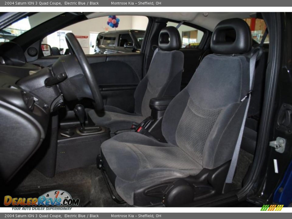2004 Saturn ION 3 Quad Coupe Electric Blue / Black Photo #16