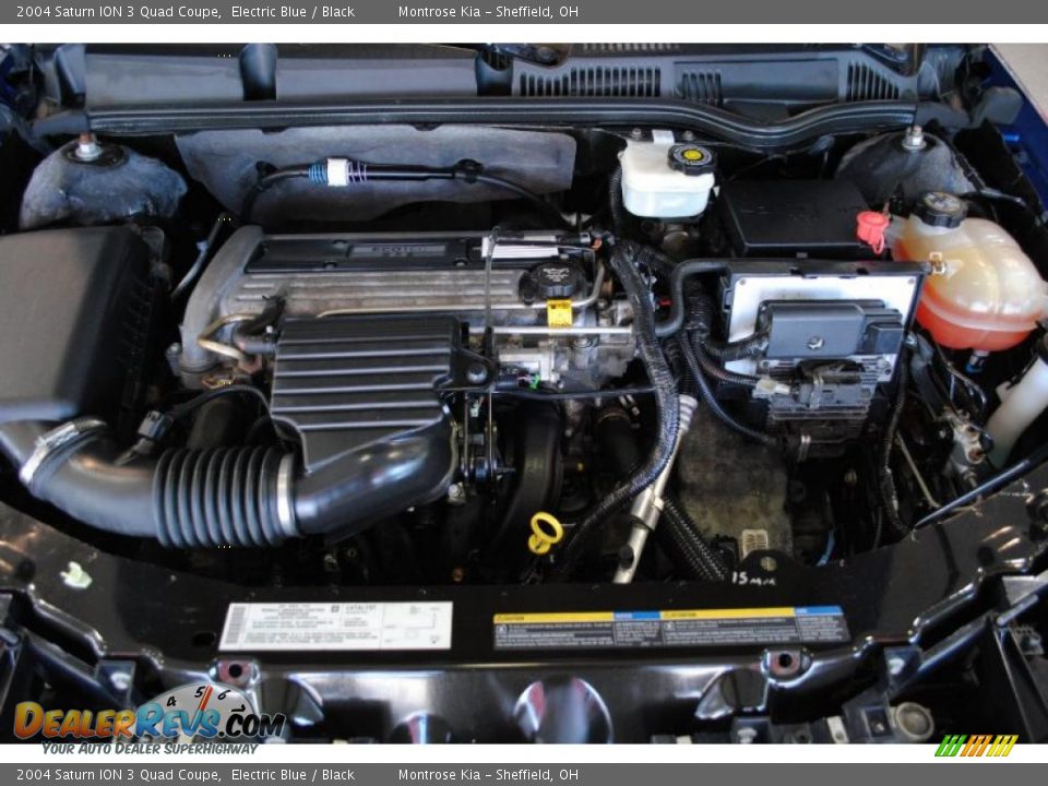 2004 Saturn ION 3 Quad Coupe Electric Blue / Black Photo #21