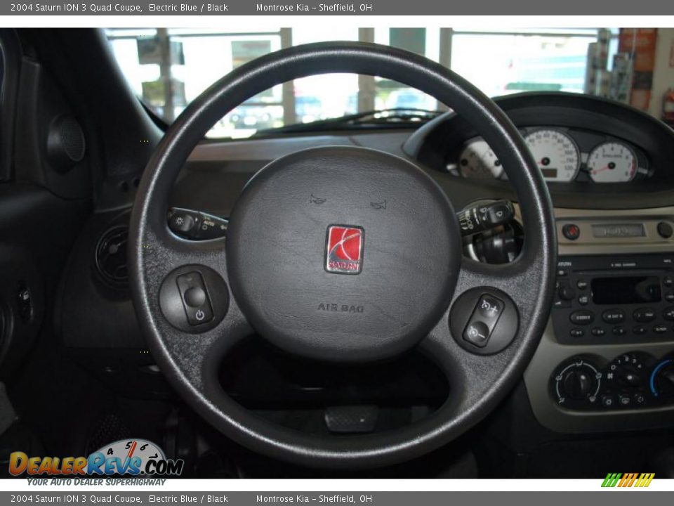 2004 Saturn ION 3 Quad Coupe Electric Blue / Black Photo #30