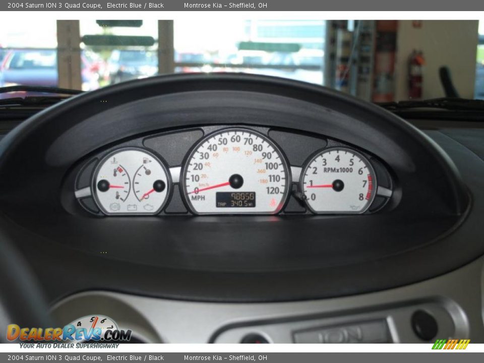 2004 Saturn ION 3 Quad Coupe Electric Blue / Black Photo #35