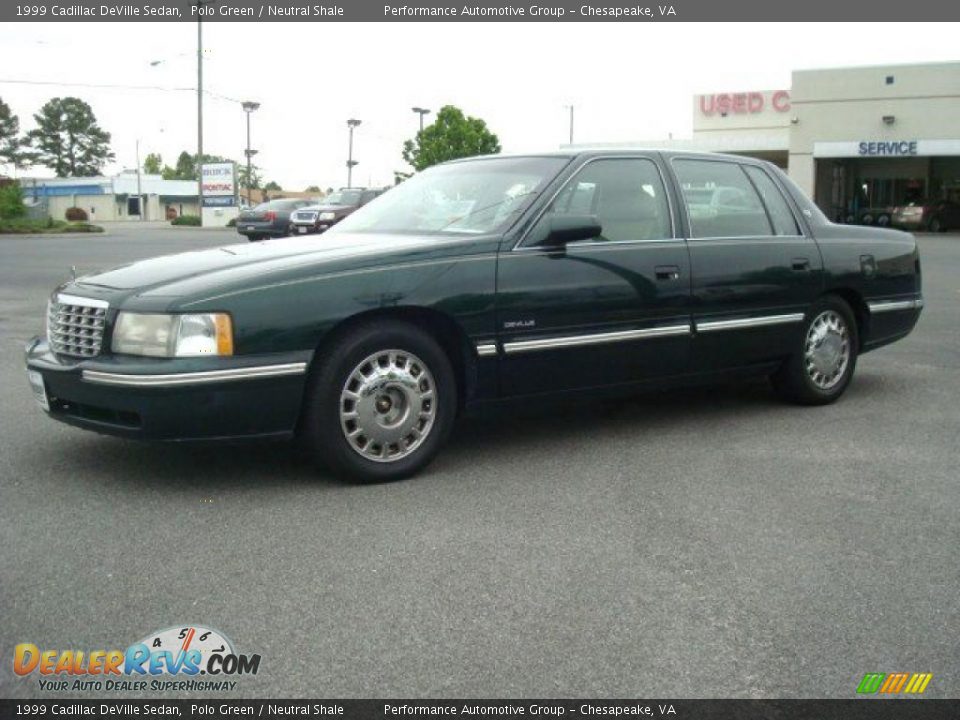 1999 Cadillac DeVille Sedan Polo Green / Neutral Shale Photo #2