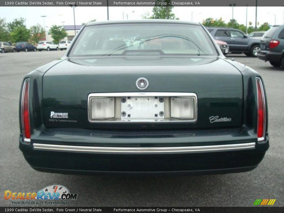 1999 Cadillac DeVille Sedan Polo Green / Neutral Shale Photo #5