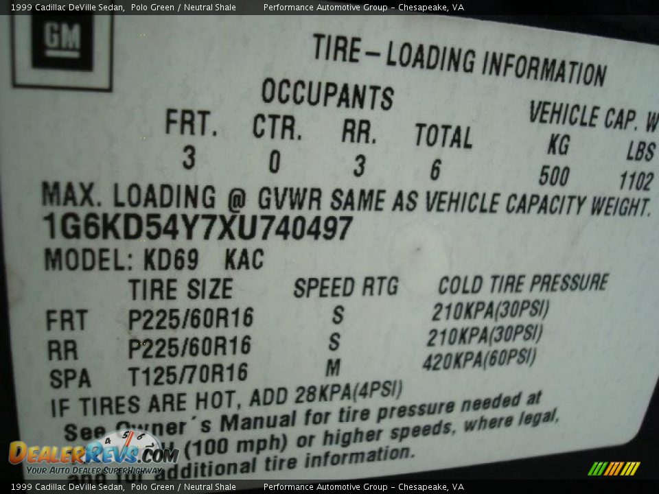 1999 Cadillac DeVille Sedan Polo Green / Neutral Shale Photo #23