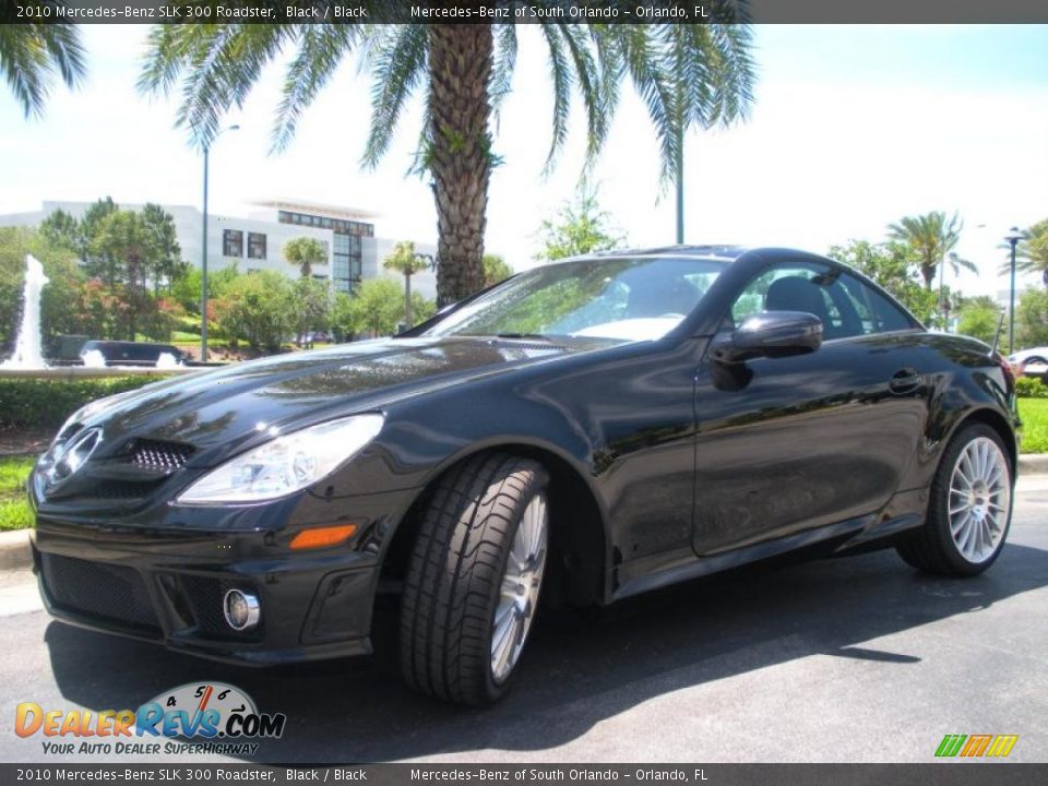 2010 Mercedes-Benz SLK 300 Roadster Black / Black Photo #2