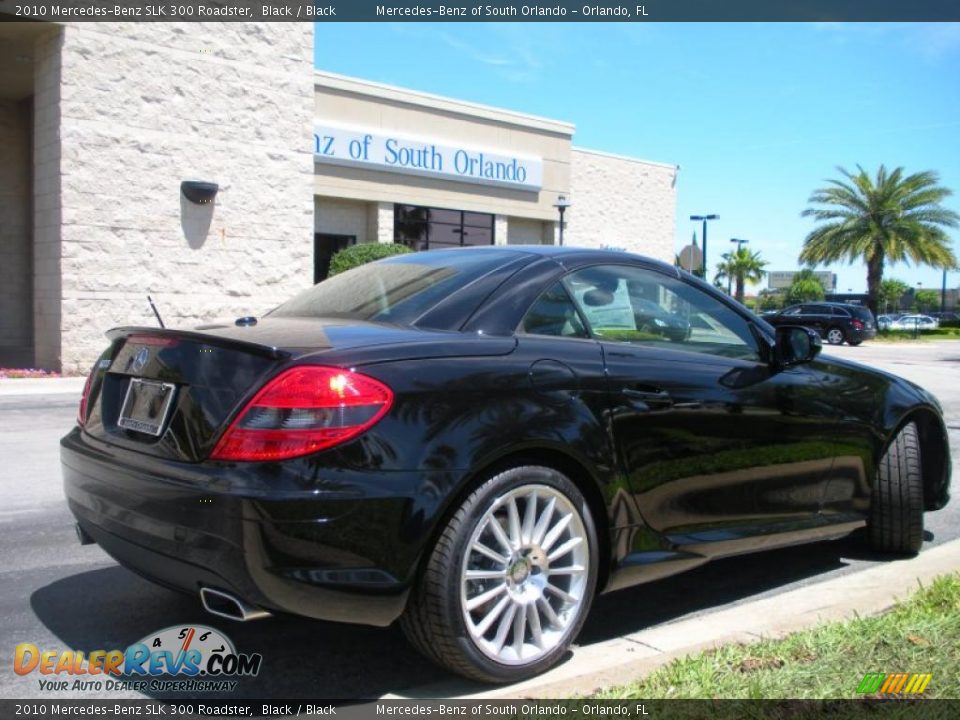 2010 Mercedes-Benz SLK 300 Roadster Black / Black Photo #6