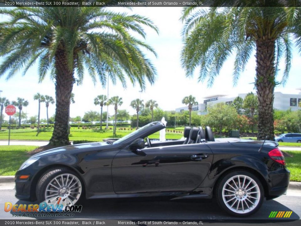 2010 Mercedes-Benz SLK 300 Roadster Black / Black Photo #13