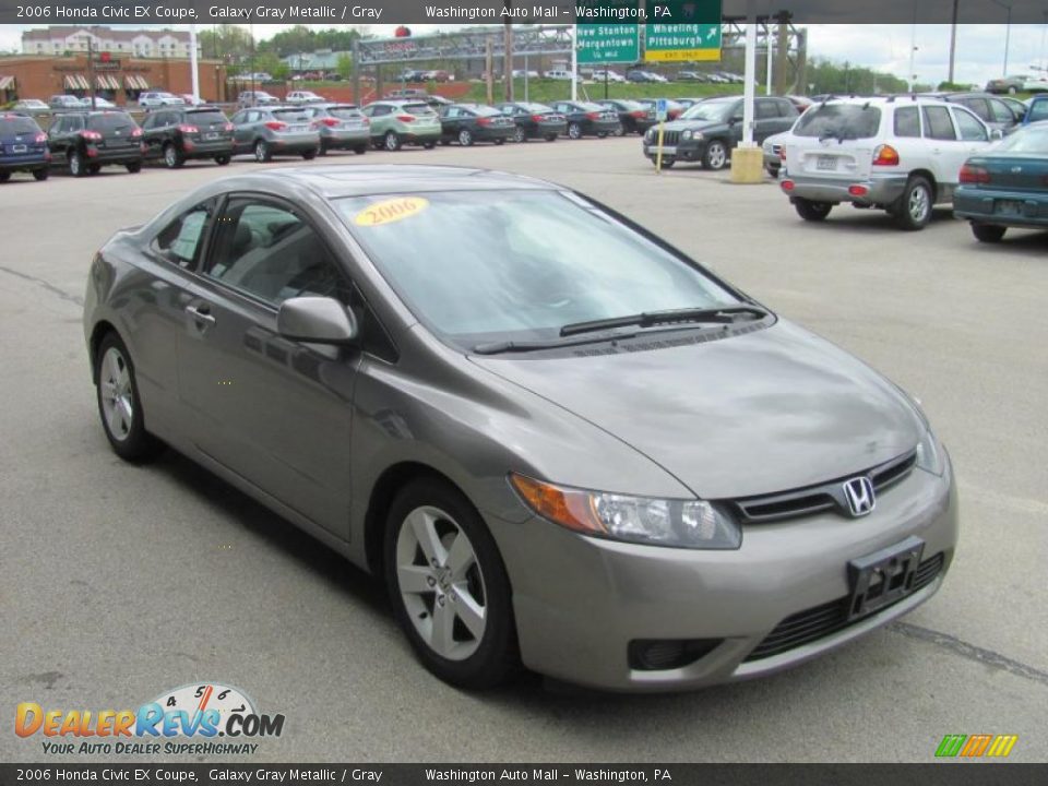 2006 Honda Civic EX Coupe Galaxy Gray Metallic / Gray Photo #8