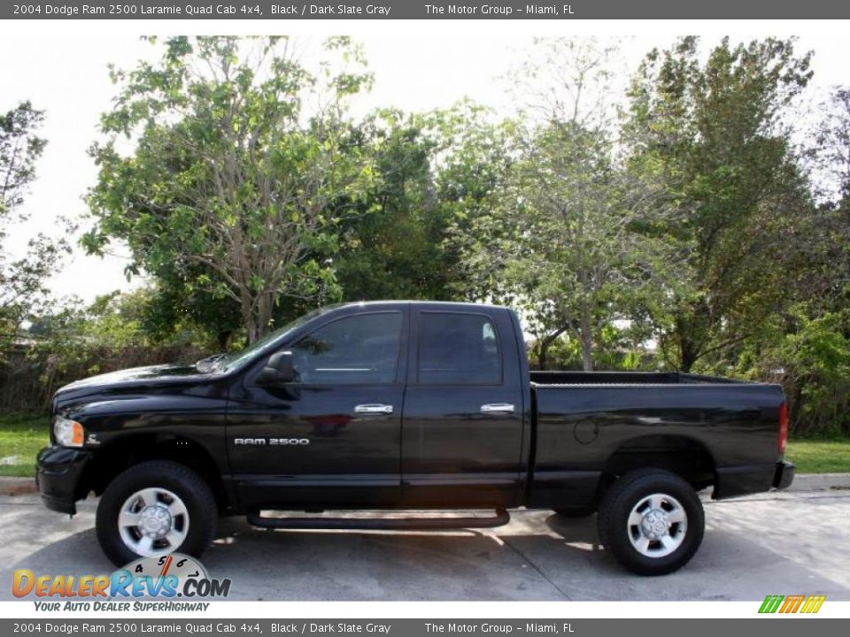 2004 Dodge Ram 2500 Laramie Quad Cab 4x4 Black / Dark Slate Gray Photo #3