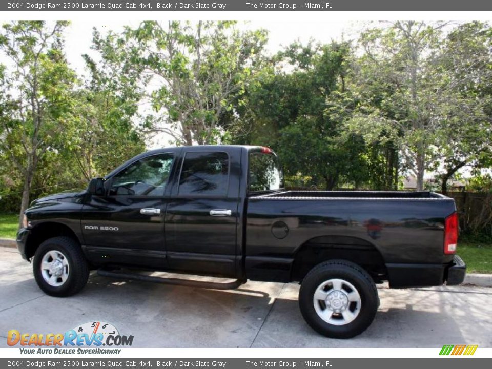 2004 Dodge Ram 2500 Laramie Quad Cab 4x4 Black / Dark Slate Gray Photo #4