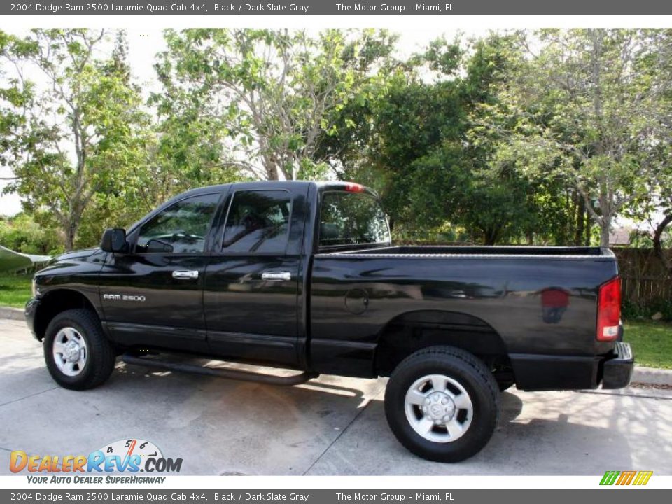 2004 Dodge Ram 2500 Laramie Quad Cab 4x4 Black / Dark Slate Gray Photo #5