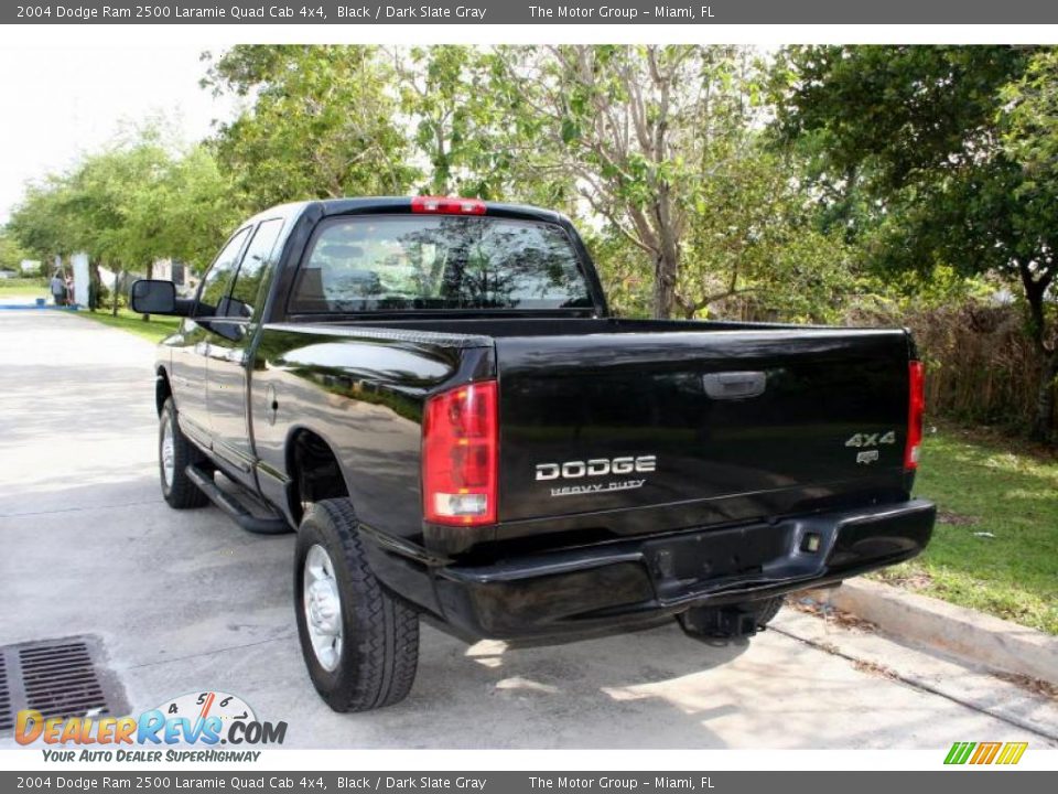 2004 Dodge Ram 2500 Laramie Quad Cab 4x4 Black / Dark Slate Gray Photo #7