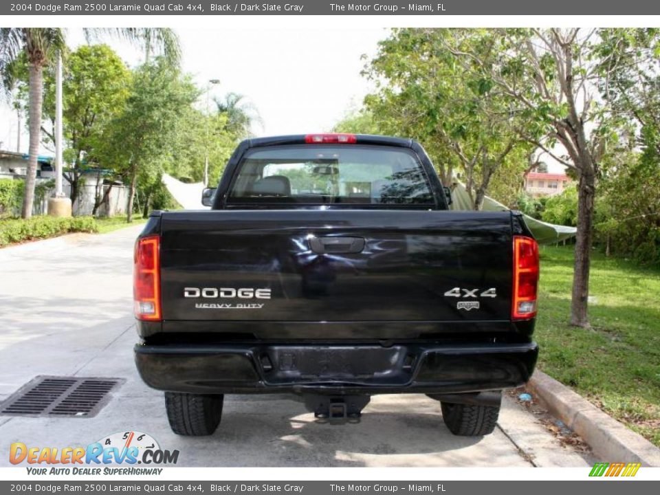 2004 Dodge Ram 2500 Laramie Quad Cab 4x4 Black / Dark Slate Gray Photo #8