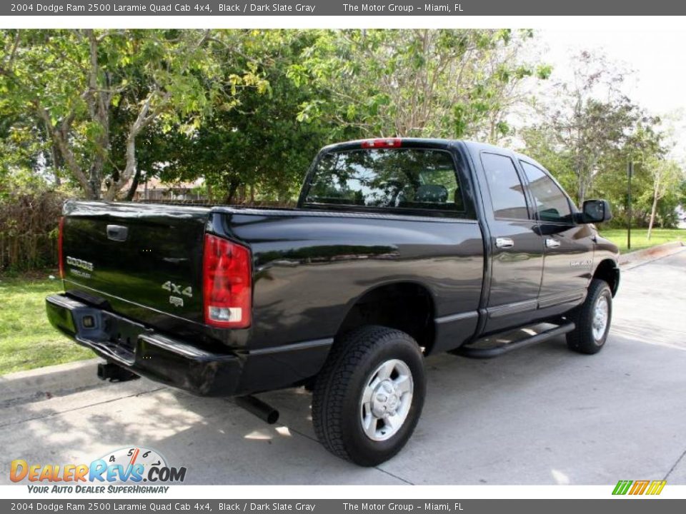 2004 Dodge Ram 2500 Laramie Quad Cab 4x4 Black / Dark Slate Gray Photo #9