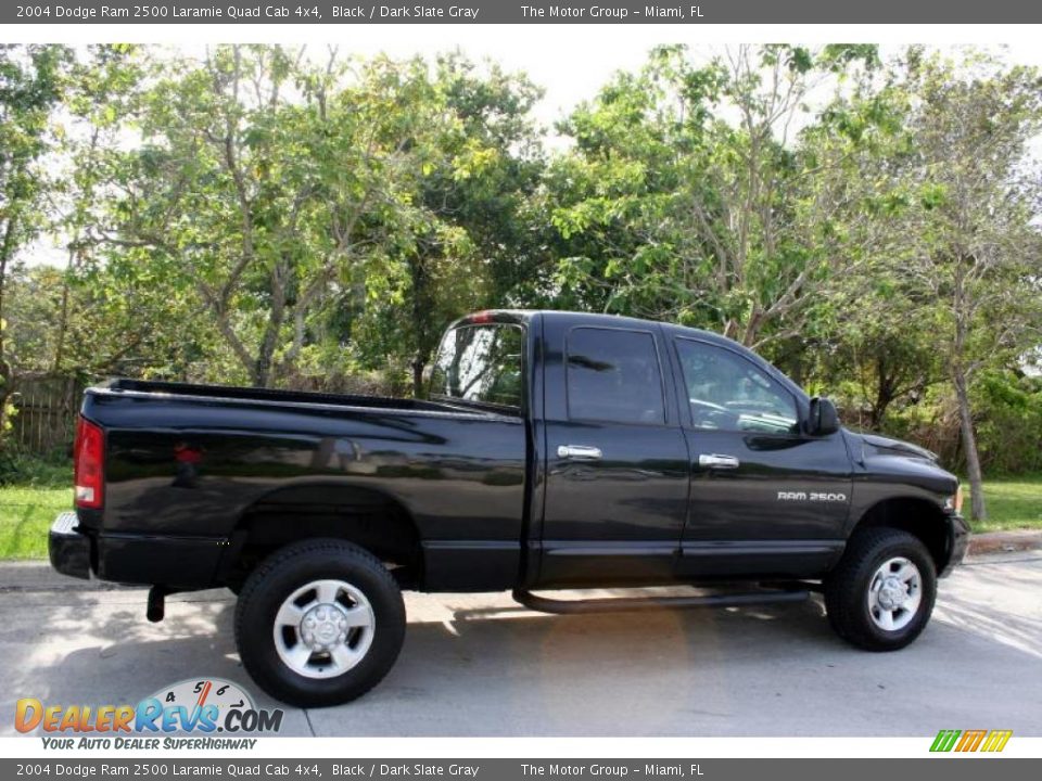 2004 Dodge Ram 2500 Laramie Quad Cab 4x4 Black / Dark Slate Gray Photo #10