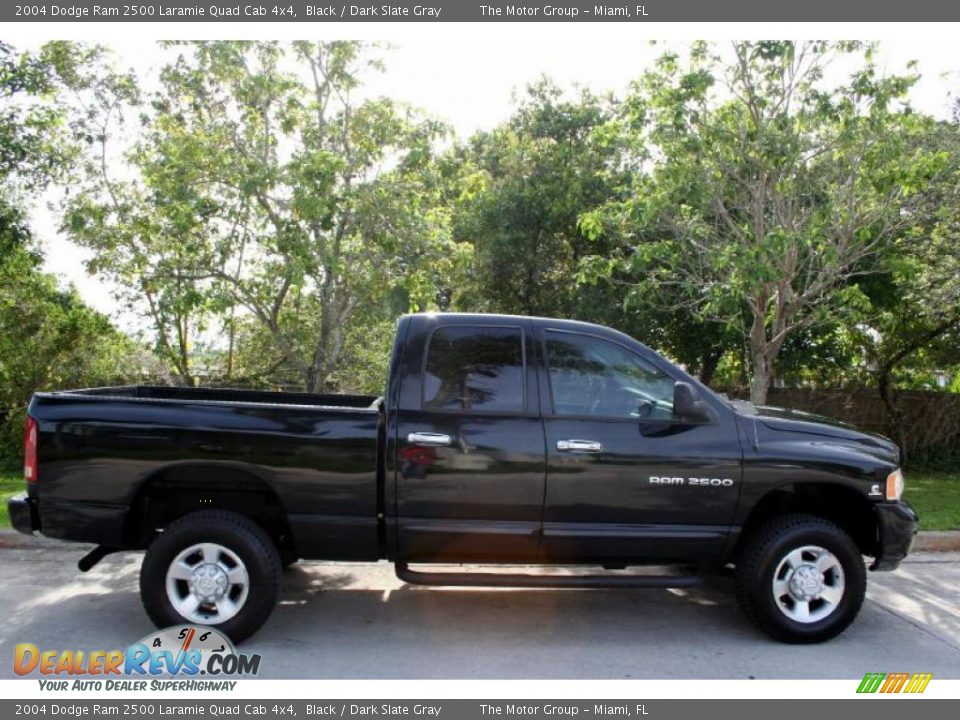 2004 Dodge Ram 2500 Laramie Quad Cab 4x4 Black / Dark Slate Gray Photo #11