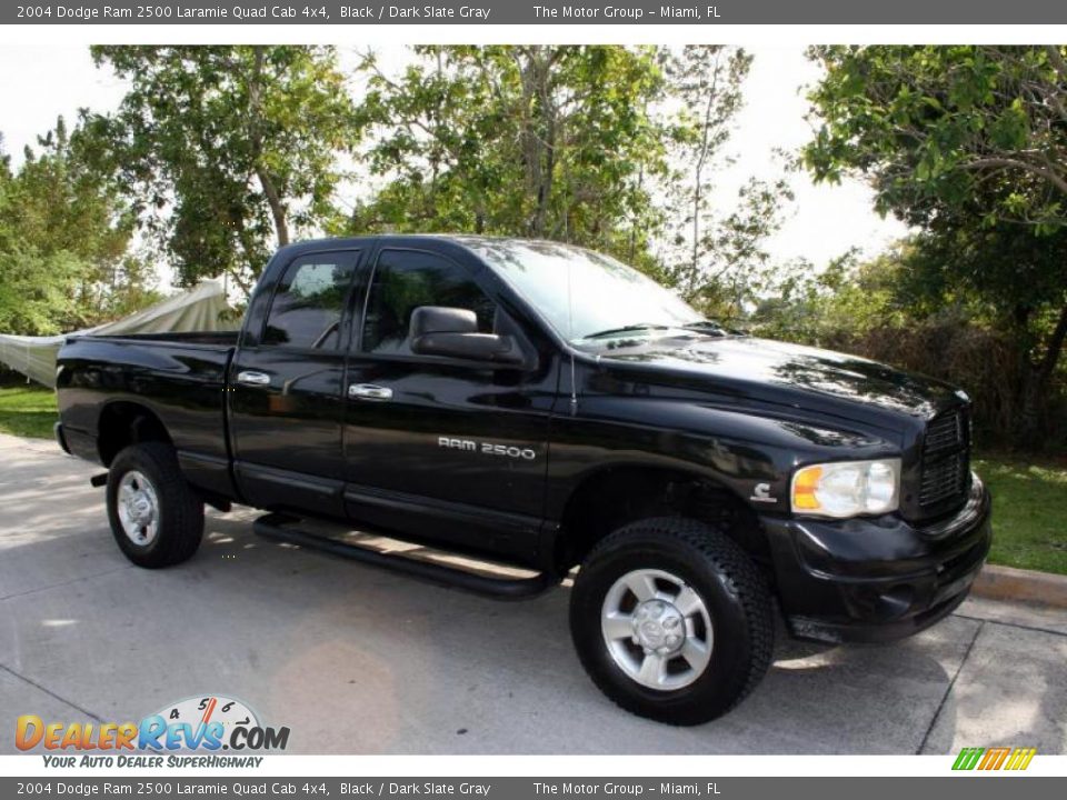 2004 Dodge Ram 2500 Laramie Quad Cab 4x4 Black / Dark Slate Gray Photo #12