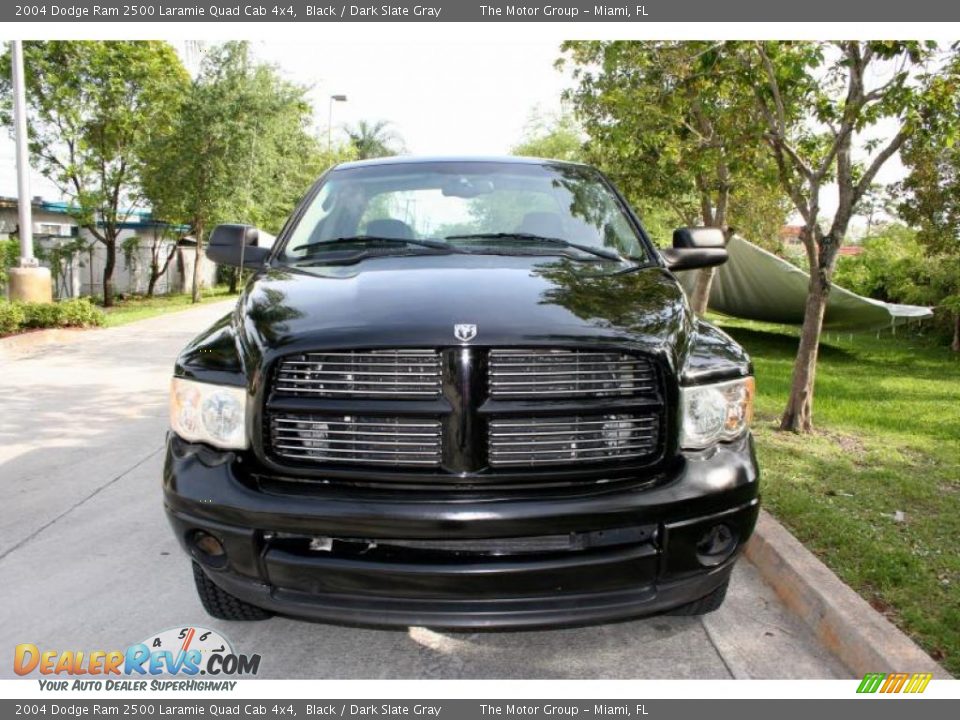 2004 Dodge Ram 2500 Laramie Quad Cab 4x4 Black / Dark Slate Gray Photo #14