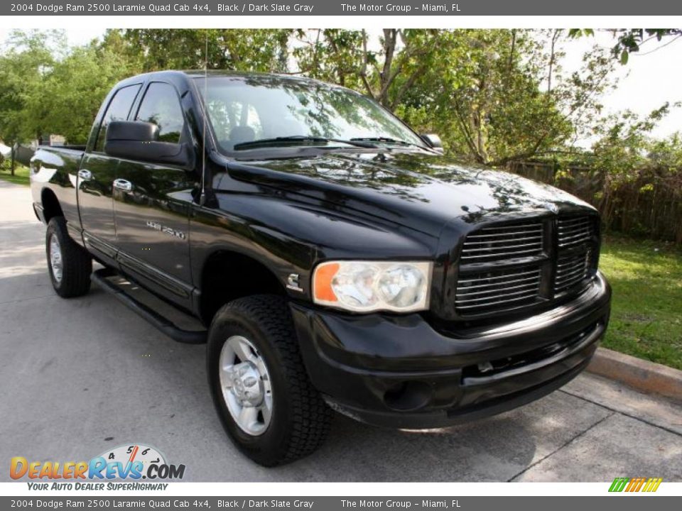 2004 Dodge Ram 2500 Laramie Quad Cab 4x4 Black / Dark Slate Gray Photo #15