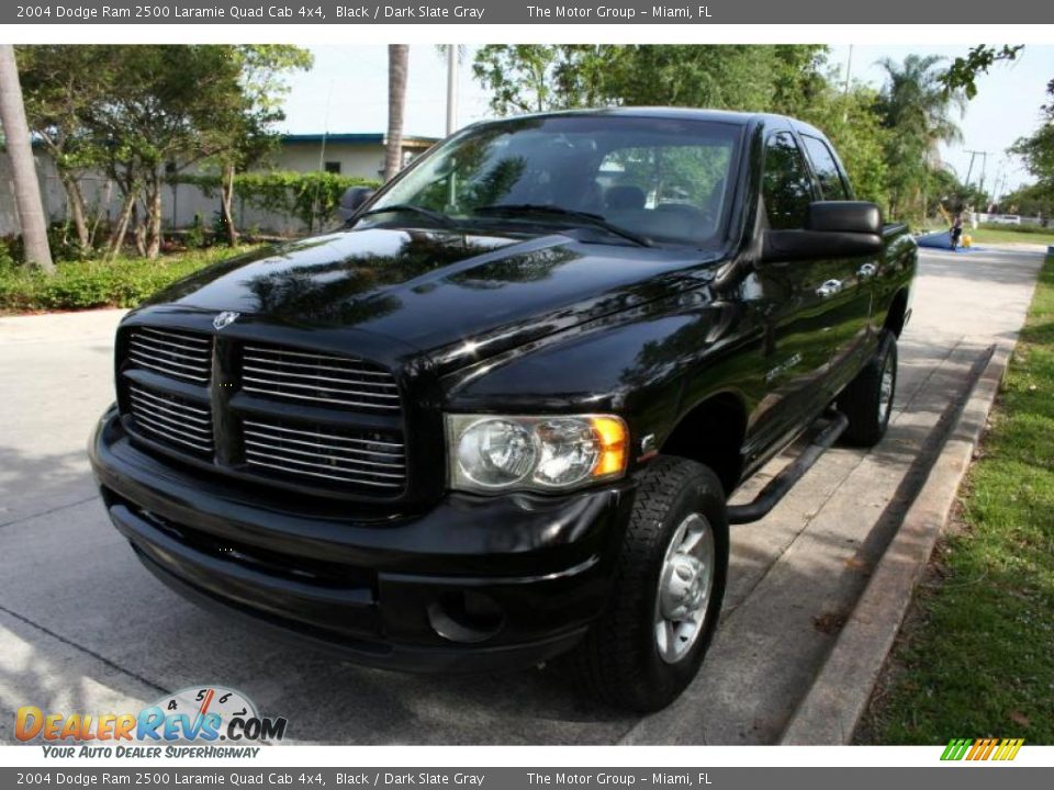 2004 Dodge Ram 2500 Laramie Quad Cab 4x4 Black / Dark Slate Gray Photo #16