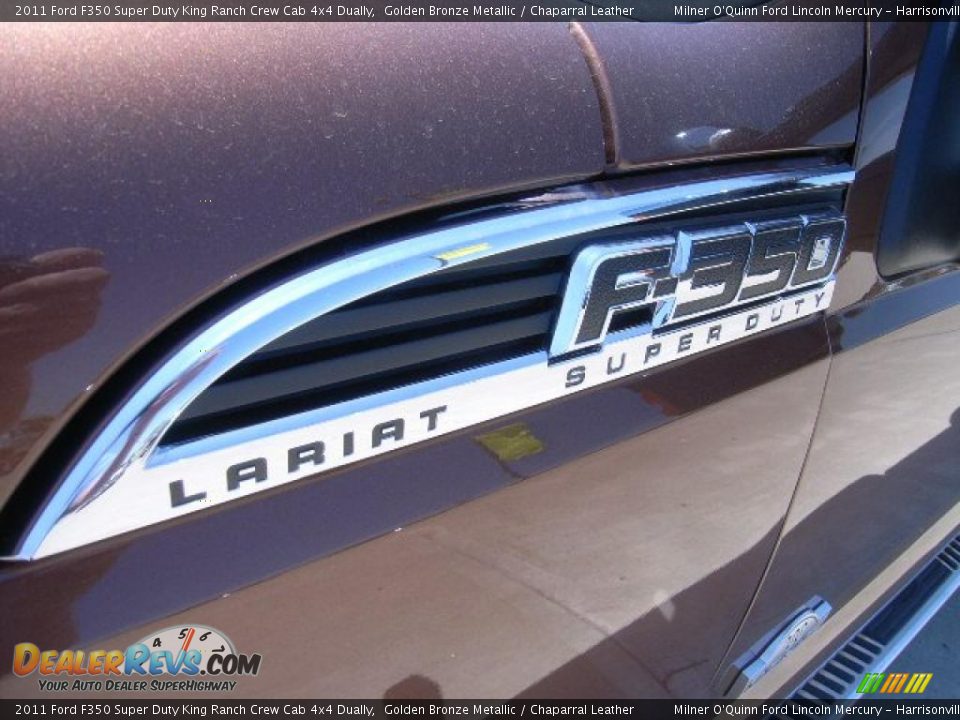 2011 Ford F350 Super Duty King Ranch Crew Cab 4x4 Dually Golden Bronze Metallic / Chaparral Leather Photo #2