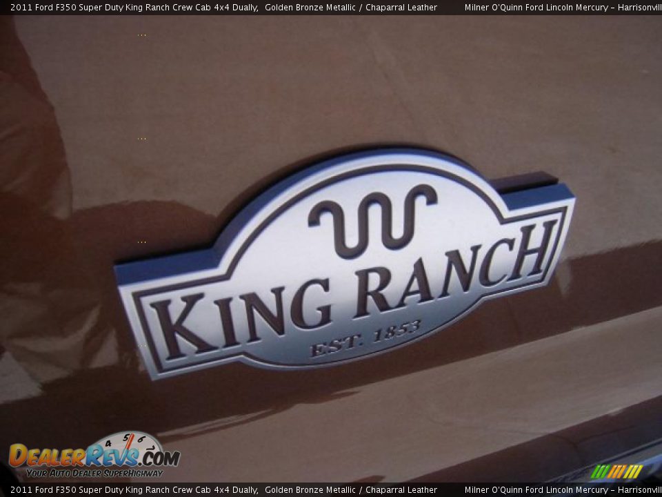 2011 Ford F350 Super Duty King Ranch Crew Cab 4x4 Dually Golden Bronze Metallic / Chaparral Leather Photo #4