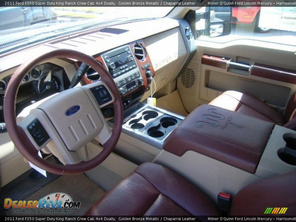 2011 Ford F350 Super Duty King Ranch Crew Cab 4x4 Dually Golden Bronze Metallic / Chaparral Leather Photo #5